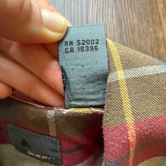 Lizwear Vintage Cotton Flannel Button Down Plaid Shirt Small - Picture 6 of 6